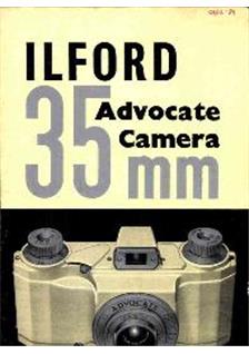 Ilford Limited Advocate manual. Camera Instructions.